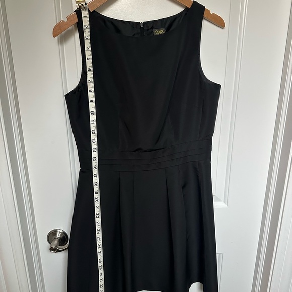 Taylor Black Sleeveless Fit and Flare Dress. Comfortable, Flattering cut LBD! - Picture 6 of 13